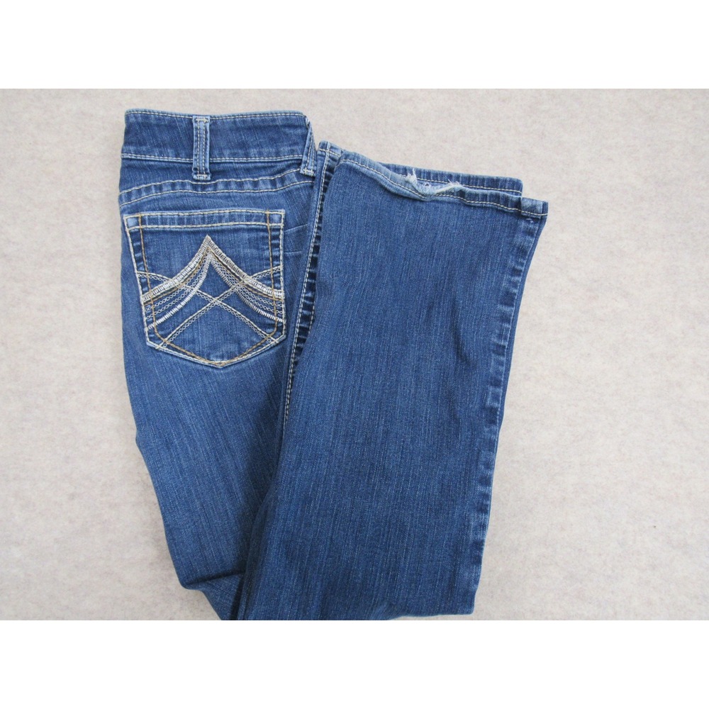 Ariat Real Denim Womens 31S Blue Medium Wash Bootcut Western Jeans Embroidery